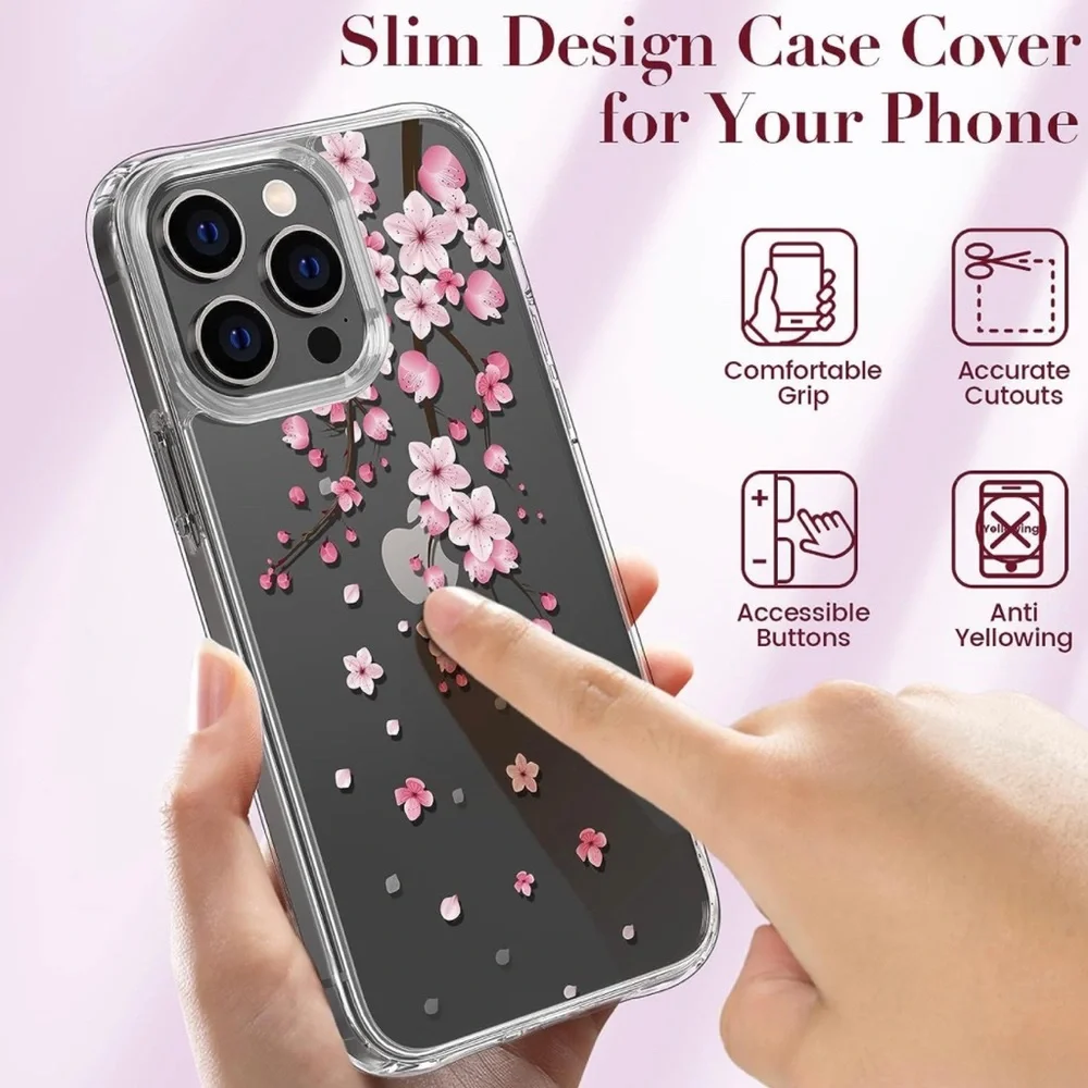 Cherry blossom iPhone 14 case